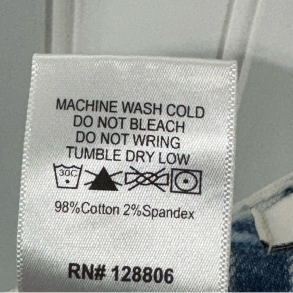 Y2K AP Blue Patchwork Flare Jeans Distressed Bleach Wash Size 5 (27) Festival - Picture 5 of 7